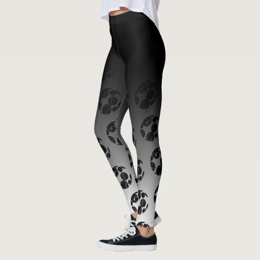 Schwarzes Ombre mit einzigartigem schwarzem u. Leggings (Links)