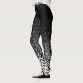 Schwarzes Ombre mit einzigartigen schwarzen u. Leggings (Links)