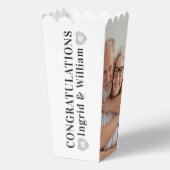 Schwarzes Onyx 7. Hochzeitstag zwei Fotos Geschenkschachtel (Rückseite)