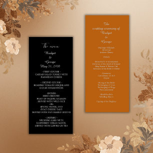 schwarzes Onyx modernes vintage deko-hochzeitsprog Programm
