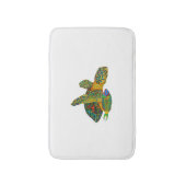 Schwarzes Opal SeaTurtle Badematte (Vorderseite Vertikal)
