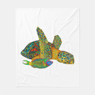 Schwarzes Opal SeaTurtle Fleecedecke