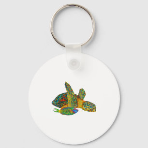 Schwarzes Opal SeaTurtle Schlüsselanhänger