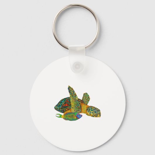 Schwarzes Opal SeaTurtle Schlüsselanhänger (Vorderseite)