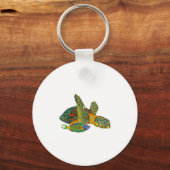 Schwarzes Opal SeaTurtle Schlüsselanhänger (Vorderseite)