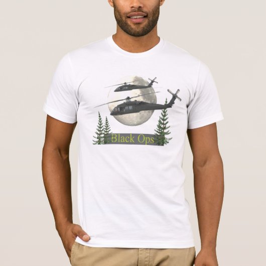 Schwarzes ops T-Stück T-Shirt (Vorderseite)