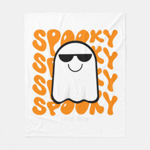 Schwarzes Orange Gruseliges Halloween Fleecedecke