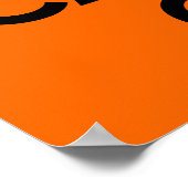 Schwarzes Orange Keep Calm und Mach Weiter Poster (Ecke)