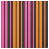 Schwarzes Orange Rosa Vertikale Streifen Design Stoff (Muster)