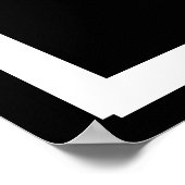 Schwarzes, orangefarbenes Lackposter Poster (Ecke)