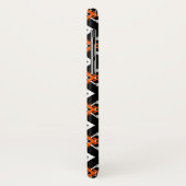 Schwarzes, orangefarbenes und rosafarbenes Blatt Case-Mate iPhone Hülle (Hinten/Links)