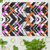 Schwarzes, orangefarbenes und rosafarbenes Blatt Küchentuch (Gefaltet)