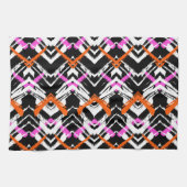 Schwarzes, orangefarbenes und rosafarbenes Blatt Küchentuch (Horizontal)