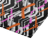 Schwarzes, orangefarbenes und rosafarbenes Blatt Schneidebrett (Ecke)