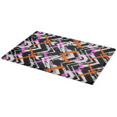 Schwarzes, orangefarbenes und rosafarbenes Blatt Schneidebrett (Ecke)