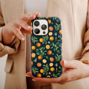 Schwarzes Orangenfrucht   iPhone 14 Case-Mate Hülle