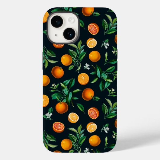 Schwarzes Orangenfrucht | iPhone 14 Case-Mate Hülle (Rückseite)