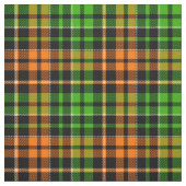 Schwarzes oranges grünes Karo-Tartan-Design Stoff (Muster)
