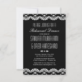Schwarzes orientalisches einladung (Vorderseite)