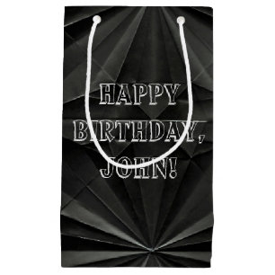 Schwarzes Origami-Muster für den Geburtstag Kleine Geschenktüte