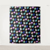 Schwarzes Ostereier Party farbenfroh dekorierte Os Wandteppich (Vorderseite)