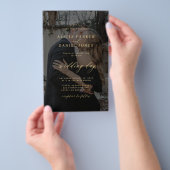 Schwarzes Overlay Foto QR Code UAWG Hochzeit Flyer (Handgriff)