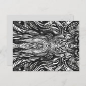 Schwarzes Owl Gesichtskörper Postkarte (Vorne/Hinten)