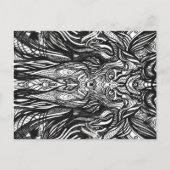 Schwarzes Owl Gesichtskörper Postkarte (Vorderseite)