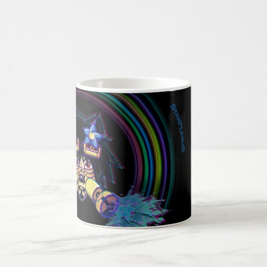 Schwarzes Ozon Kaffeetasse (Mittel)