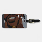 Schwarzes Paar Kunstwerk Kunst (Schwarze Liebe) Gepäckanhänger (Vorderseite horizontal)