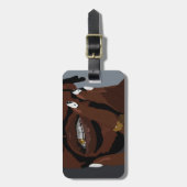 Schwarzes Paar Kunstwerk Kunst (Schwarze Liebe) Gepäckanhänger (Vorderseite vertikal)