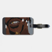 Schwarzes Paar Kunstwerk Kunst (Schwarze Liebe) Gepäckanhänger (Rückseite horizontal)