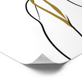 Schwarzes Paar Kunstwerke mit ästhetischer Linie ( Poster (Ecke)