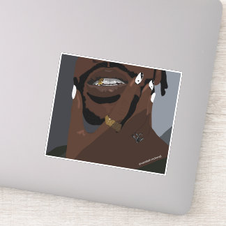 Schwarzes Paar Kunstwerke (Schwarze Liebe) Aufkleber