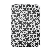 Schwarzes Paint Splash Muster Badematte (Vorderseite Vertikal)