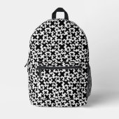 Schwarzes Paint Splash Muster Bedruckter Rucksack (Vorderseite)