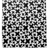 Schwarzes Paint Splash Muster Duschvorhang (Vorderseite)