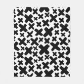 Schwarzes Paint Splash Muster Fleecedecke (Vorderseite)