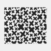 Schwarzes Paint Splash Muster Fleecedecke (Vorderseite (Horizontal))