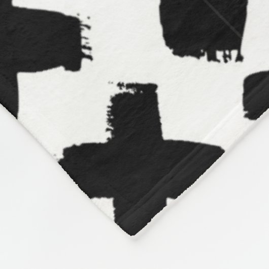 Schwarzes Paint Splash Muster Fleecedecke (Ecke)