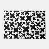 Schwarzes Paint Splash Muster Fußmatte (Vorderseite)