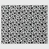 Schwarzes Paint Splash Muster Geschenkpapier (Flach)