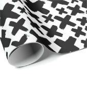 Schwarzes Paint Splash Muster Geschenkpapier (Rolleneckpunkt)