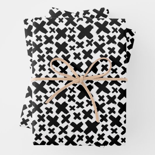 Schwarzes Paint Splash Muster Geschenkpapier Set (Beispiel)