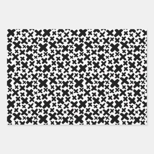 Schwarzes Paint Splash Muster Geschenkpapier Set (Vorderseite)