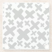 Schwarzes Paint Splash Muster Glasuntersetzer (Rückseite)