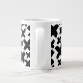 Schwarzes Paint Splash Muster Jumbo-Tasse (Rückseite)