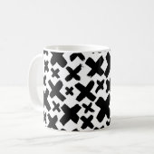 Schwarzes Paint Splash Muster Kaffeetasse (Vorderseite Links)
