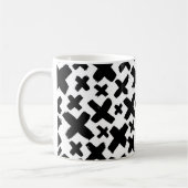 Schwarzes Paint Splash Muster Kaffeetasse (Links)