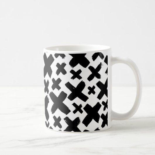 Schwarzes Paint Splash Muster Kaffeetasse (Rechts)